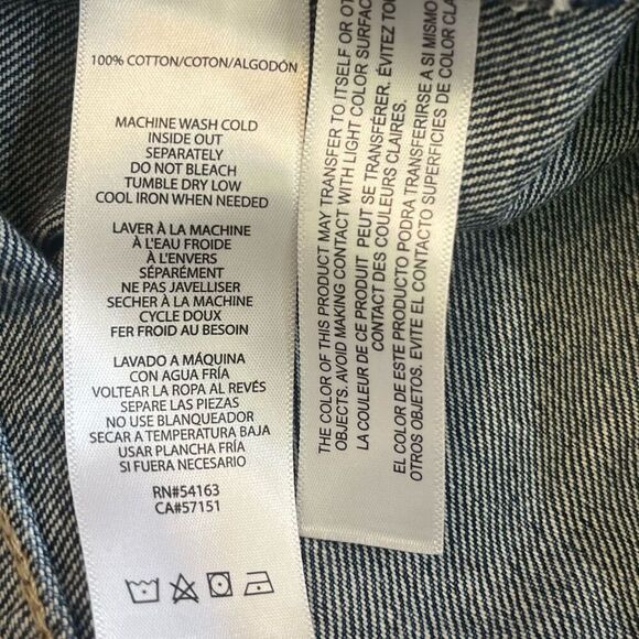 Calvin Klein Jeans Cut Off Denim Shorts High Rise Sz 6 NWT Deadstock - Picture 4 of 5